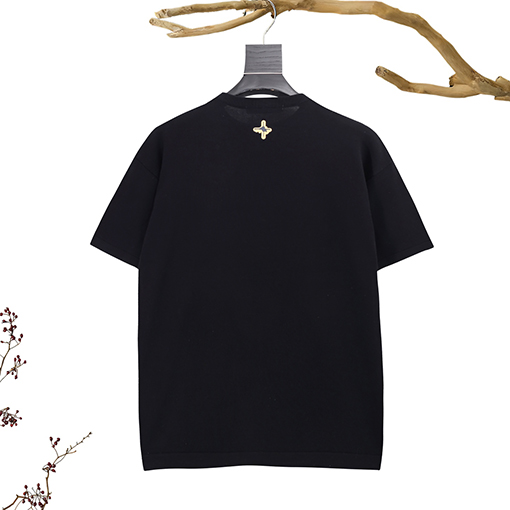ディオール25ss刺繍文字ロゴ半袖Tシャツ