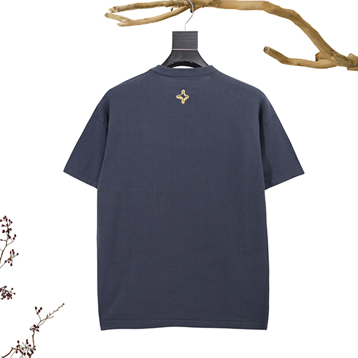 ディオール25ss刺繍文字ロゴ半袖Tシャツ