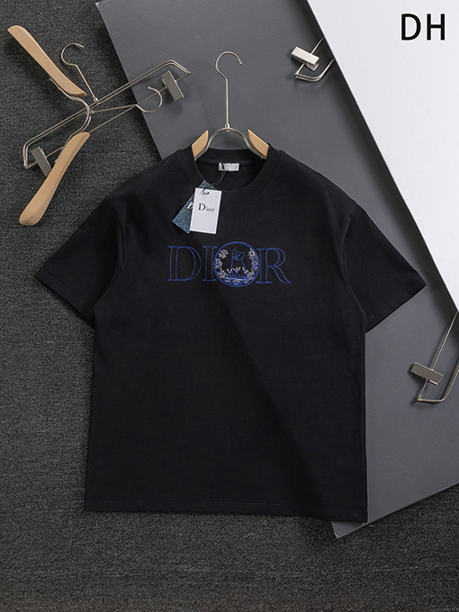 ディオールコラボコレクションHyltonnel抜き文字猫刺繍ロゴ柄半袖シャツ