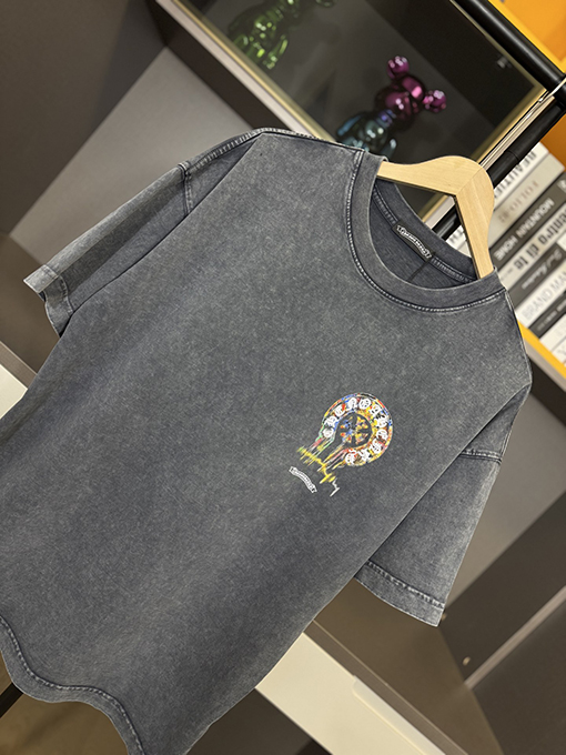 クロムハーツプリントウォッシュ半袖Tシャツ