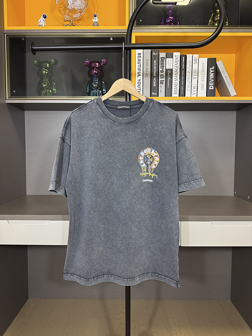 クロムハーツプリントウォッシュ半袖Tシャツ