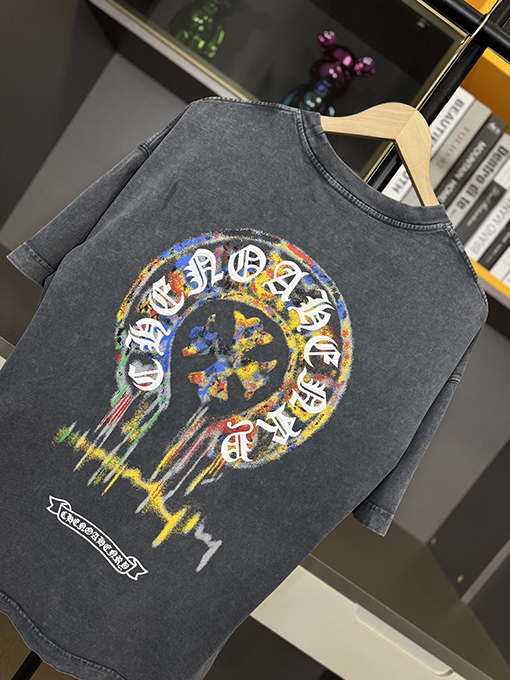 クロムハーツプリントウォッシュ半袖Tシャツ