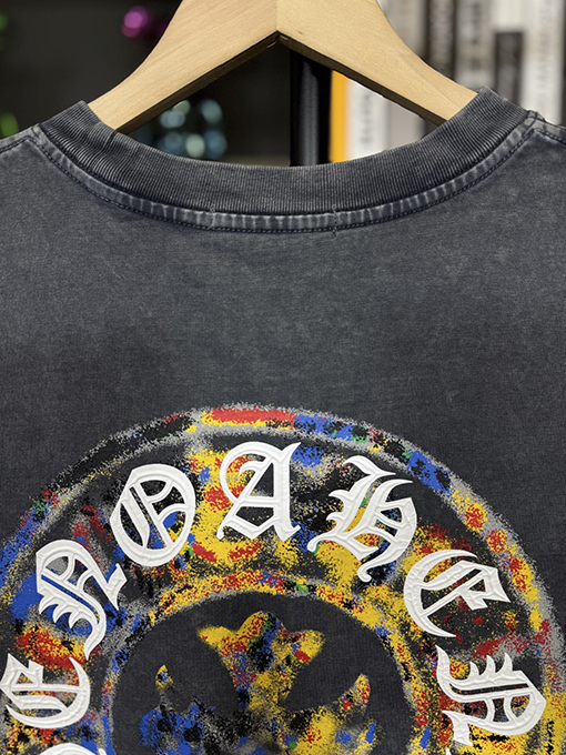 クロムハーツプリントウォッシュ半袖Tシャツ