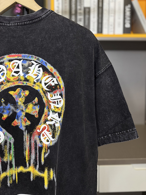 クロムハーツプリントウォッシュ半袖Tシャツ