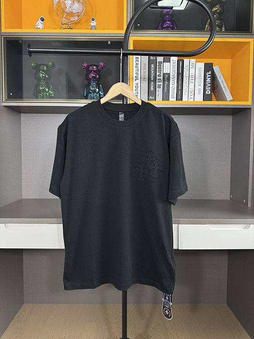 クロムハーツファッションパッチ刺繍半袖Tシャツ