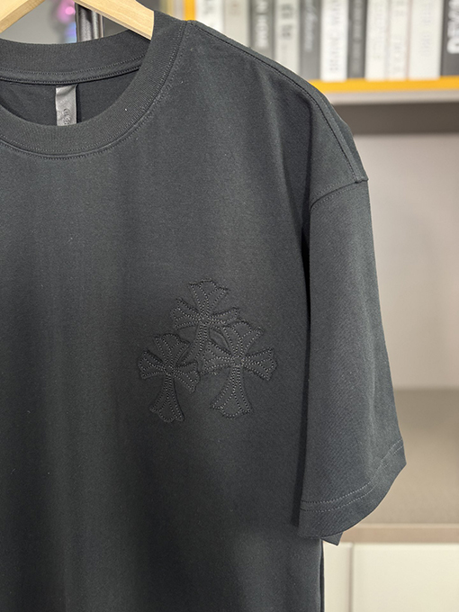 クロムハーツファッションパッチ刺繍半袖Tシャツ