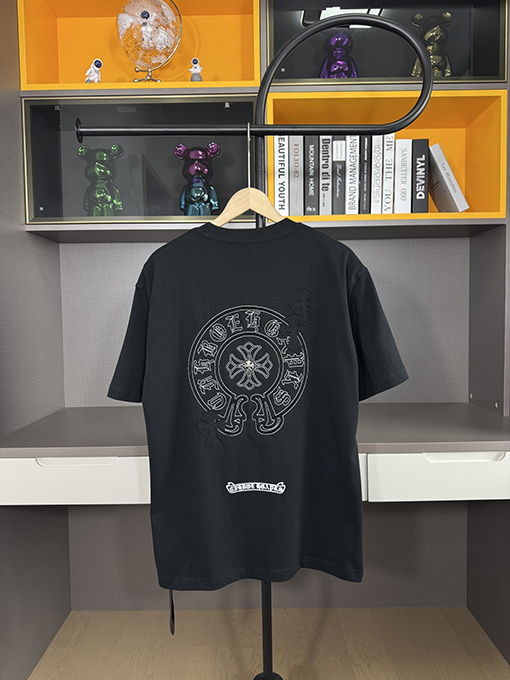 クロムハーツファッションパッチ刺繍半袖Tシャツ