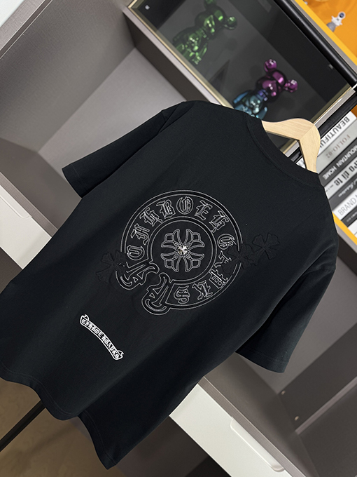 クロムハーツファッションパッチ刺繍半袖Tシャツ
