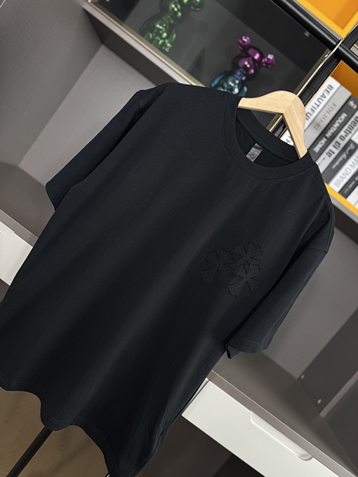 クロムハーツファッションパッチ刺繍半袖Tシャツ