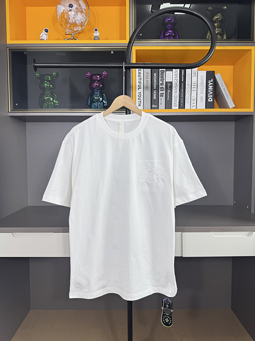 クロムハーツファッションパッチ刺繍半袖Tシャツ