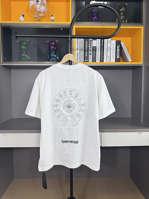 クロムハーツファッションパッチ刺繍半袖Tシャツ