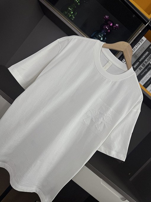 クロムハーツファッションパッチ刺繍半袖Tシャツ