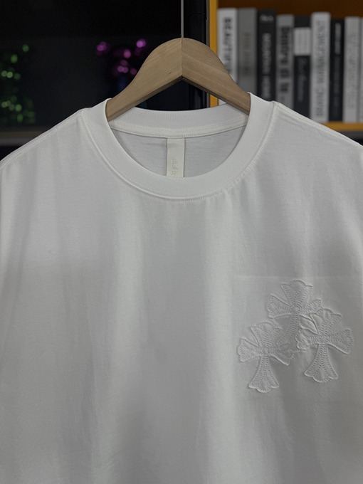 クロムハーツファッションパッチ刺繍半袖Tシャツ