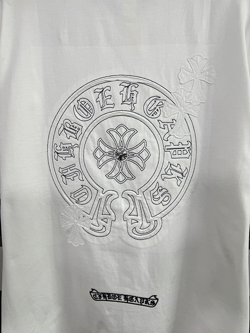 クロムハーツファッションパッチ刺繍半袖Tシャツ