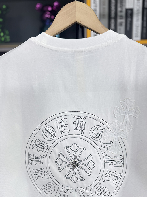 クロムハーツファッションパッチ刺繍半袖Tシャツ