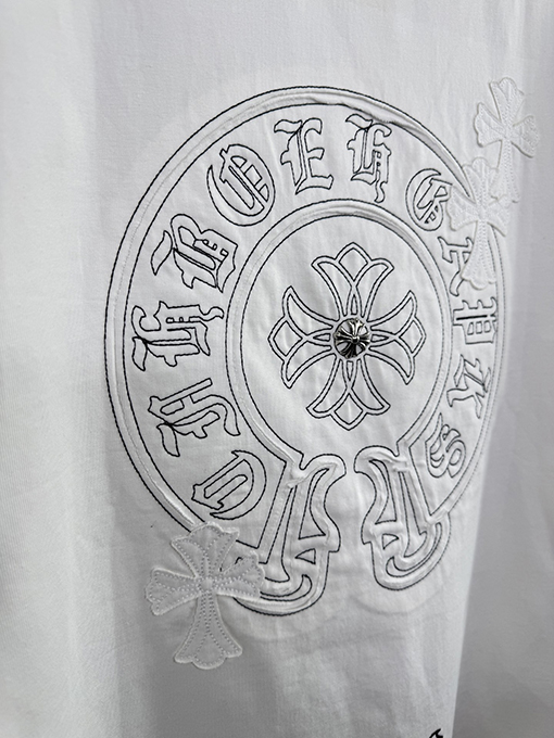 クロムハーツファッションパッチ刺繍半袖Tシャツ