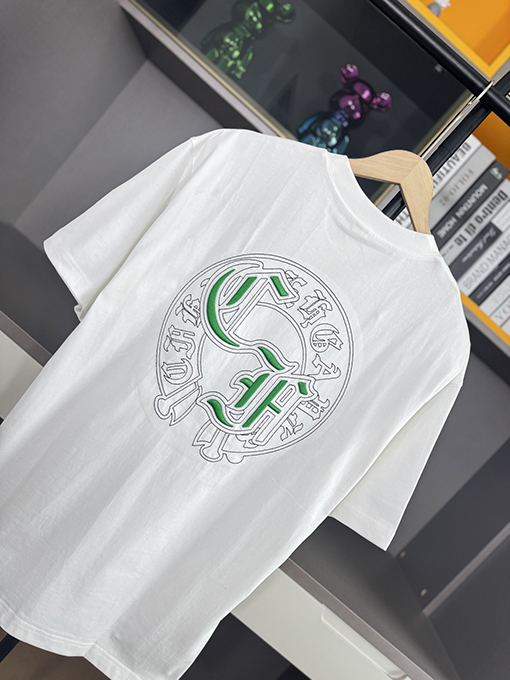 クロムハーツ新しい馬蹄刺繍半袖Tシャツ