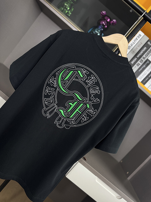 クロムハーツ新しい馬蹄刺繍半袖Tシャツ