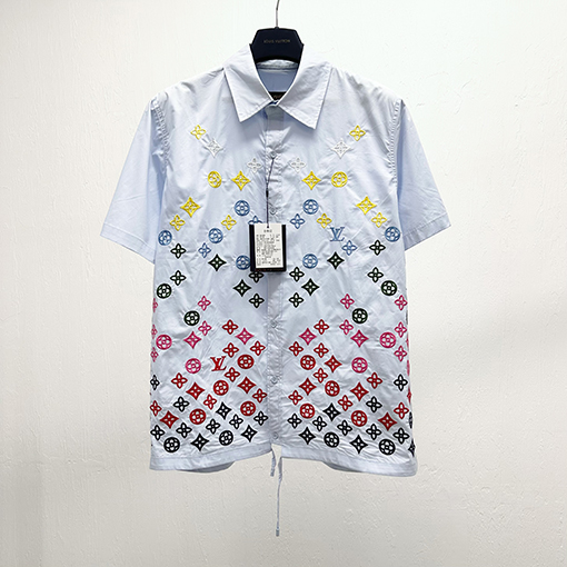 ルイヴィトン刺繍半袖シャツ