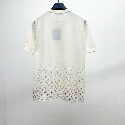 ルイヴィトンスーパーコピーグラデーションダイヤモンドニット半袖Tシャツ