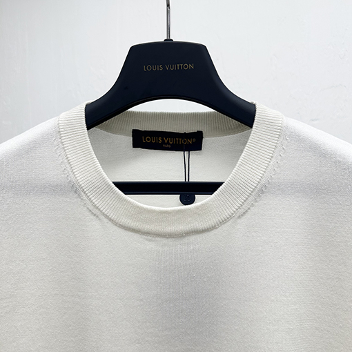 ルイヴィトンスーパーコピーグラデーションダイヤモンドニット半袖Tシャツ