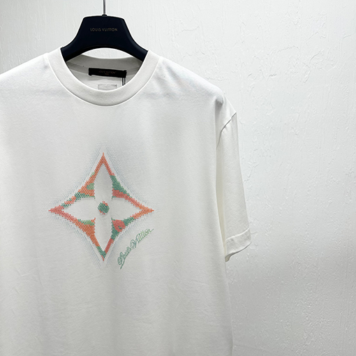 ルイヴィトングラデーションフラワー半袖Tシャツ
