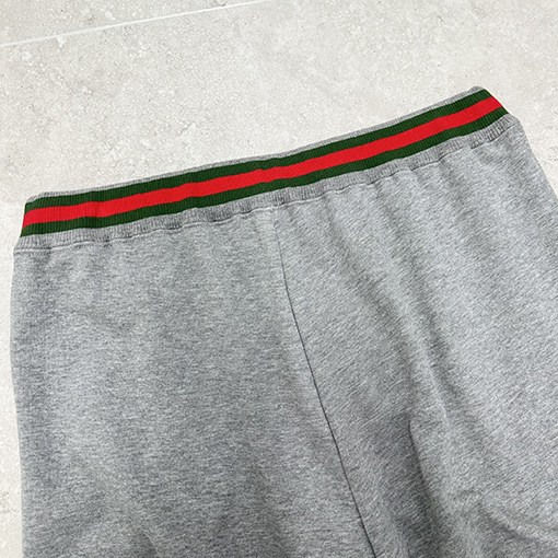 グッチカラーブロックディテールスウェットロングパンツ