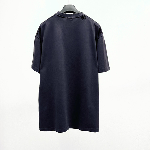 バレンシアガスーパーコピープリント破れ半袖Tシャツ