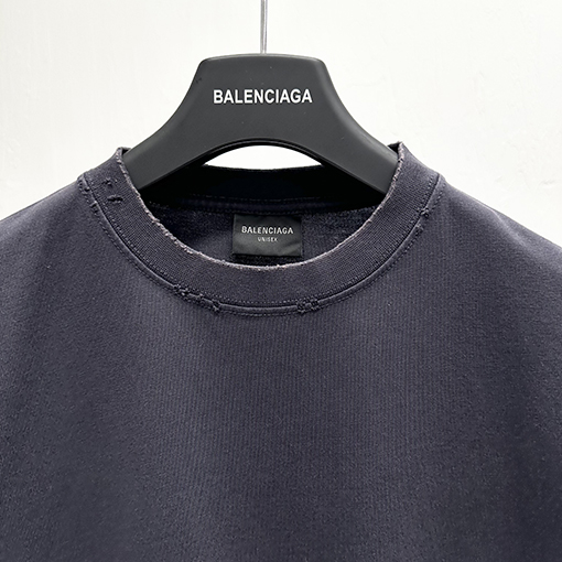 バレンシアガスーパーコピープリント破れ半袖Tシャツ