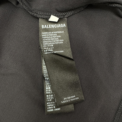 バレンシアガスーパーコピープリント破れ半袖Tシャツ