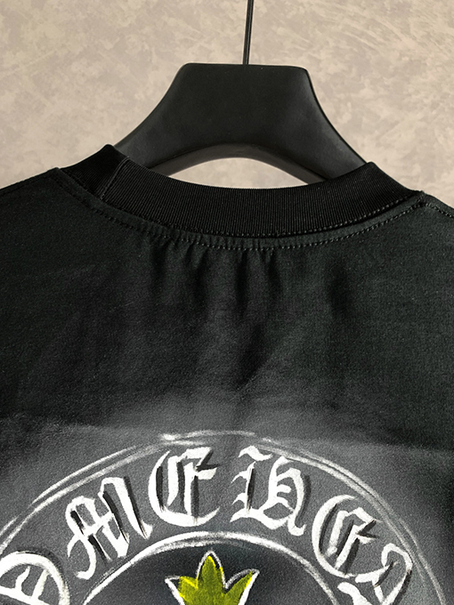 クロムハーツ落書きサンスクリットクルーネック半袖Tシャツ