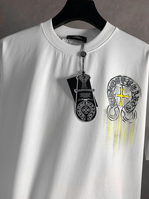 クロムハーツ落書きサンスクリットクルーネック半袖Tシャツ
