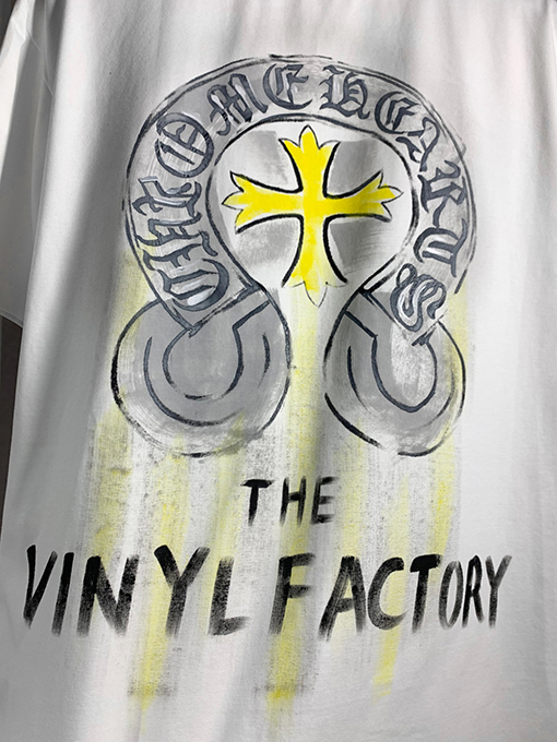 クロムハーツ落書きサンスクリットクルーネック半袖Tシャツ