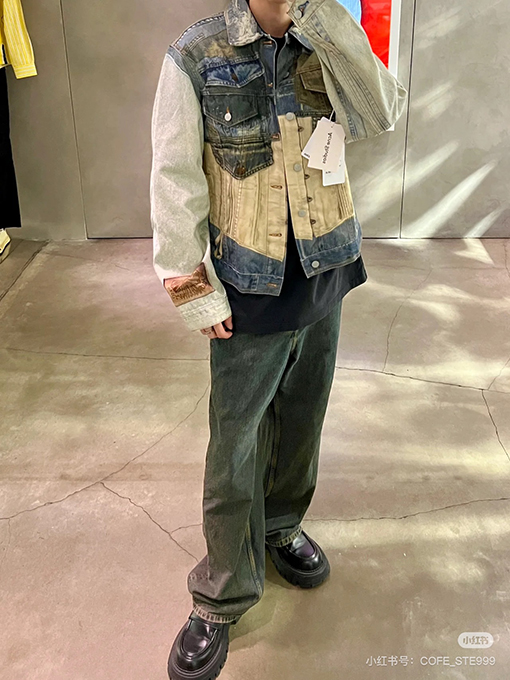 アクネストゥディオズコピーストレートスプレー3 Dタンニンデニムジャケット