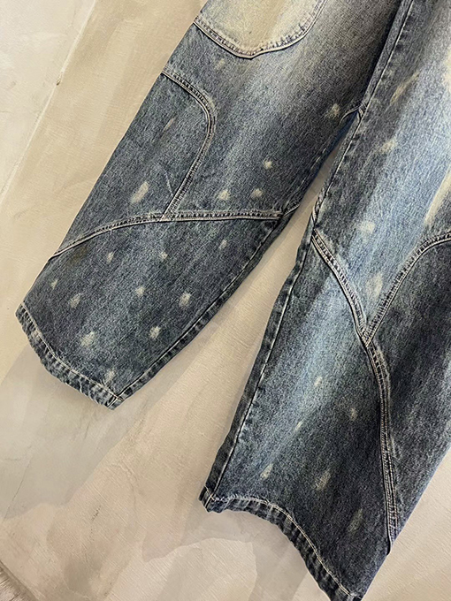 アクネストゥディオズスパンコール刺繍バタフライグラフィティデニムパンツ