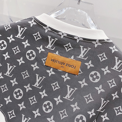 ルイヴィトンハーフプリントアルファベットロゴステッチデザインロゴ半袖Tシャツ