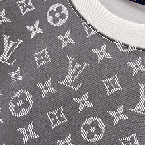 ルイヴィトンハーフプリントアルファベットロゴステッチデザインロゴ半袖Tシャツ