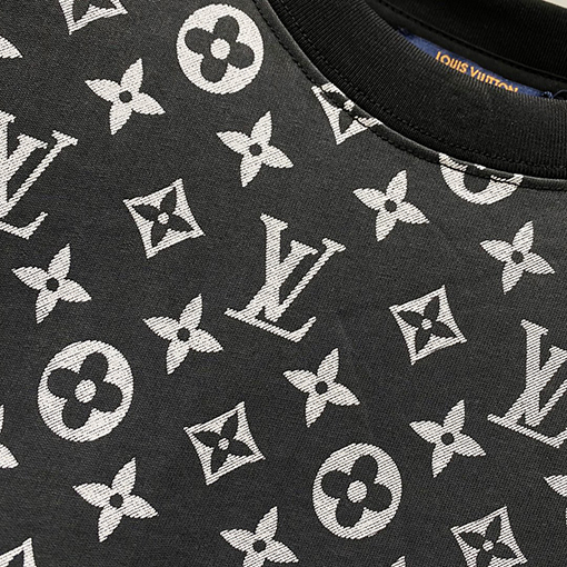 ルイヴィトンハーフプリントアルファベットロゴステッチデザインロゴ半袖Tシャツ