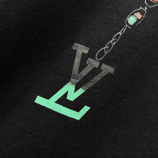 ルイヴィトンヴィンテージクリエイティブネックレスアルファベット半袖Tシャツ