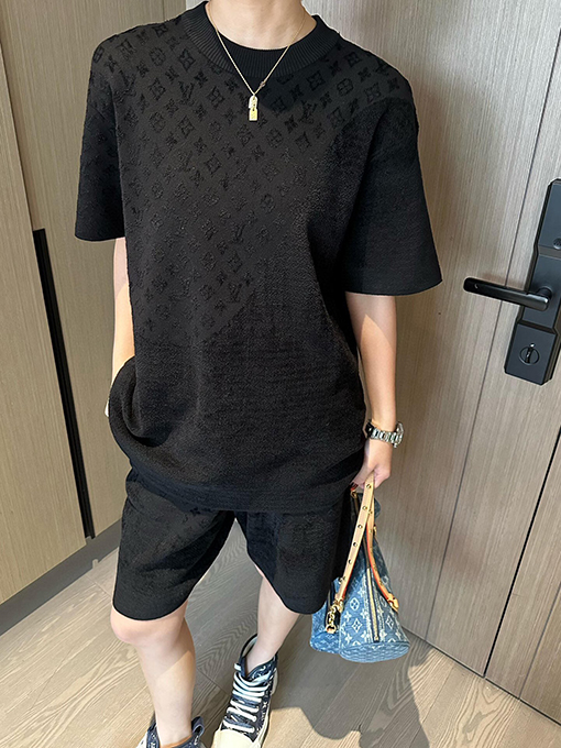 ルイヴィトンジャカードニットショートパンツ