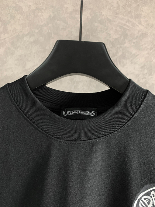 クロムハーツコピー落書きサンスクリットクルーネック半袖Tシャツ