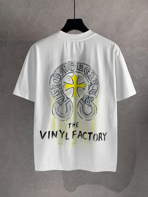 クロムハーツコピー落書きサンスクリットクルーネック半袖Tシャツ