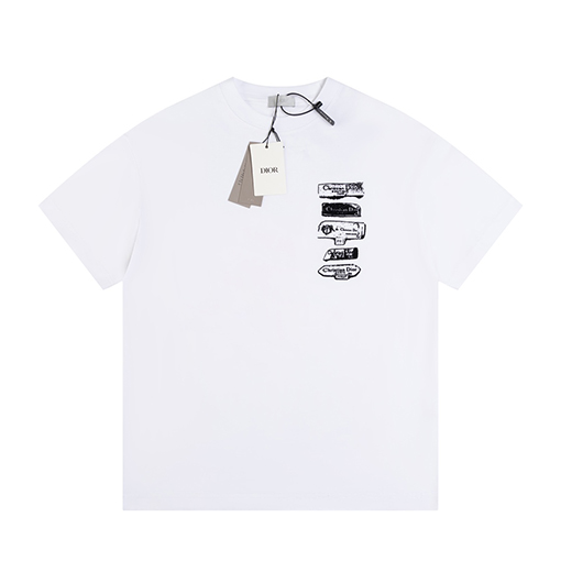 ディオールコピーアルファベット半袖Tシャツ