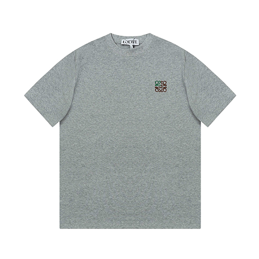 ロエベ新しい胸の刺繍ロゴ半袖Tシャツ