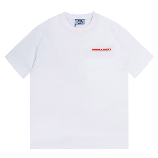 プラダカスタムアルファベットロゴポン引き半袖Tシャツ