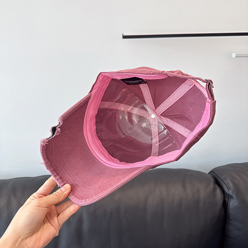 シャネル 欠けた穴水洗いベースボールキャップ