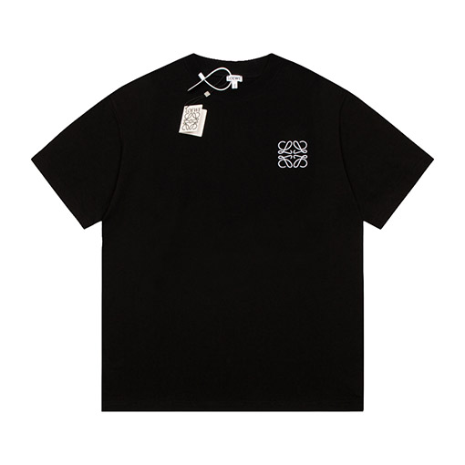 ロエベコピー 新しいシリーズ胸の刺繍ロゴ半袖Tシャツ