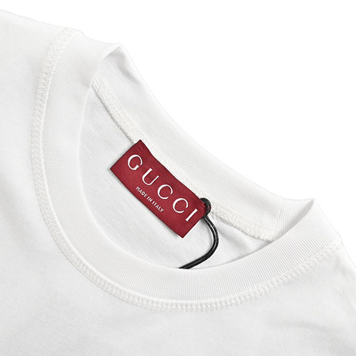 グッチクラシックなパッチワークのアルファベットプリント半袖Tシャツ