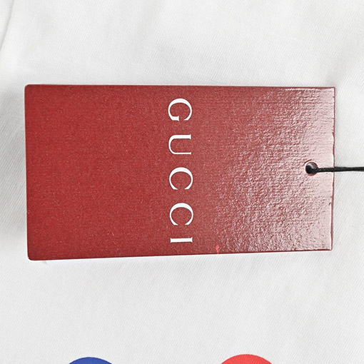 グッチクラシックなパッチワークのアルファベットプリント半袖Tシャツ