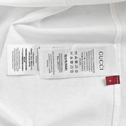グッチクラシックなパッチワークのアルファベットプリント半袖Tシャツ
